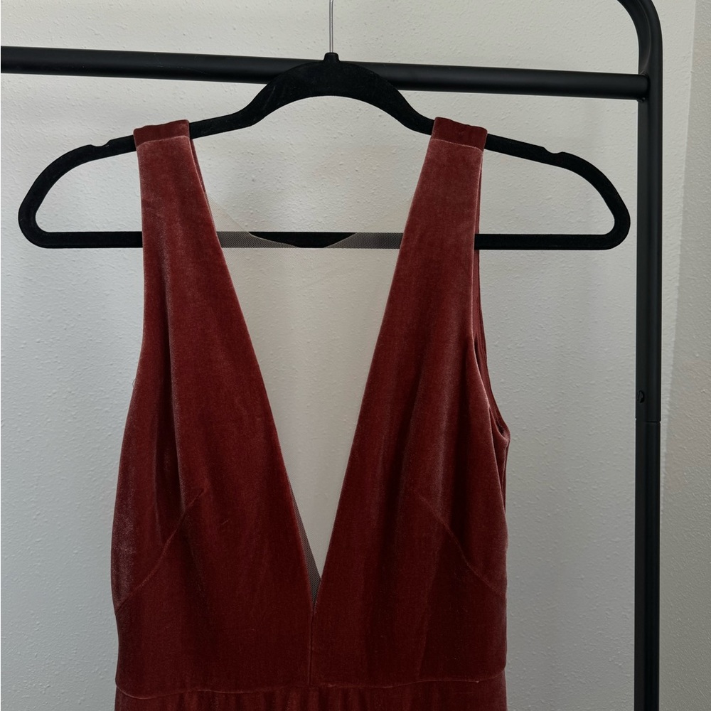 Jenny Yoo Logan Velvet Dusty Rose size 4